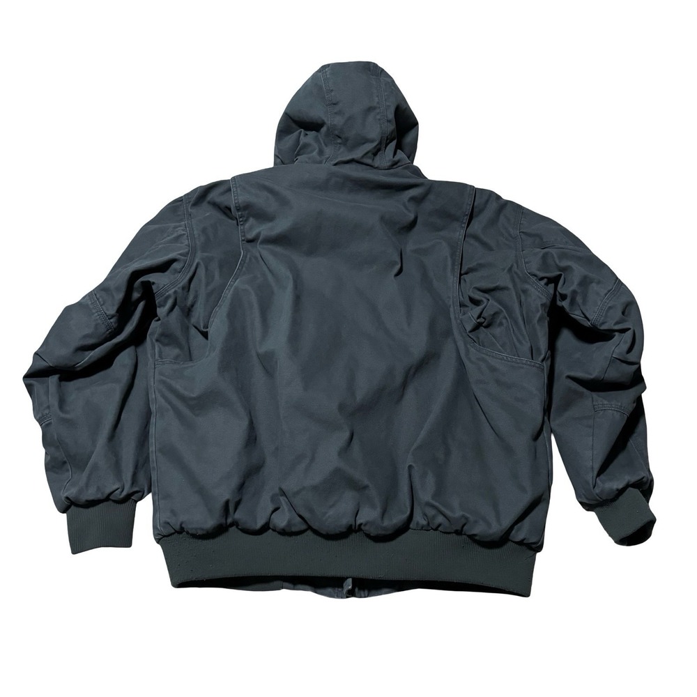Wolverine Men's Lined Canvas Hooded Jacket Zip Up Green Detroit Size XL 29 x 29 - Picture 3 of 7